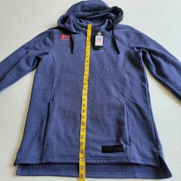 Under Armour Fitted Cold Gear Hoodie Sweatshirt Mens Long Sleeve Blue - Picture 7 of 11